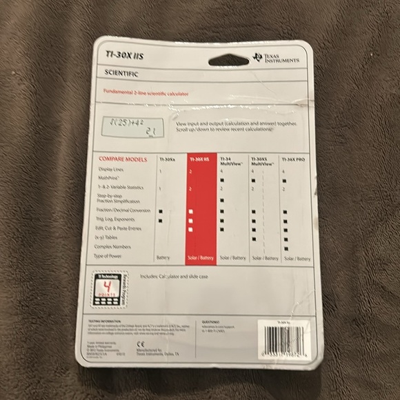 Texas Instruments TI-30X IIS Scientific Calculator Two Line Cover New - Picture 2 of 2